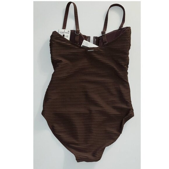NWT Sea Level Australia Spinnaker U Bar Bandeau One Piece in Cocoa Size 8 - Picture 5 of 5